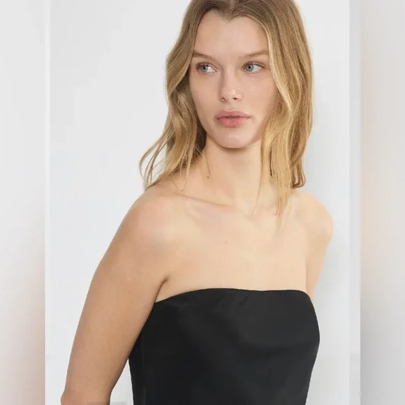 Ten Aritzia Exclusive Satin Strapless Maxi Formal Evening Cocktail Dress Sz S - Picture 6 of 14